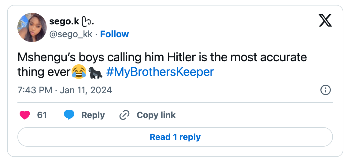 My Brother's Keeper S1 on Showmax